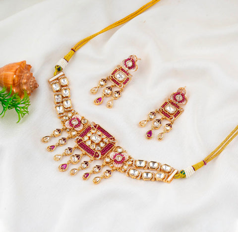Royal Kundan and Ruby Necklace Set