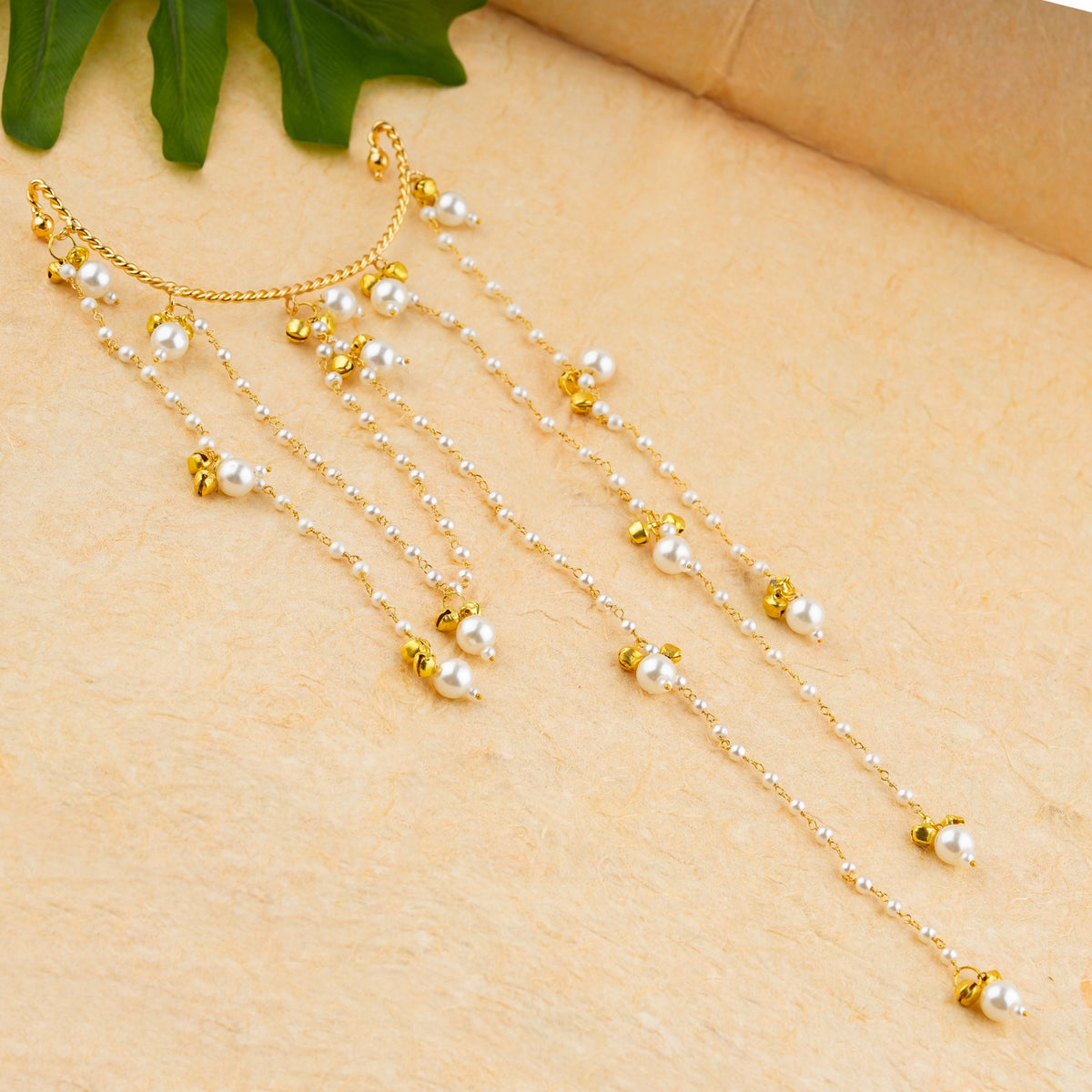 Traditional Pearl Beaded Hair Accessories Chain